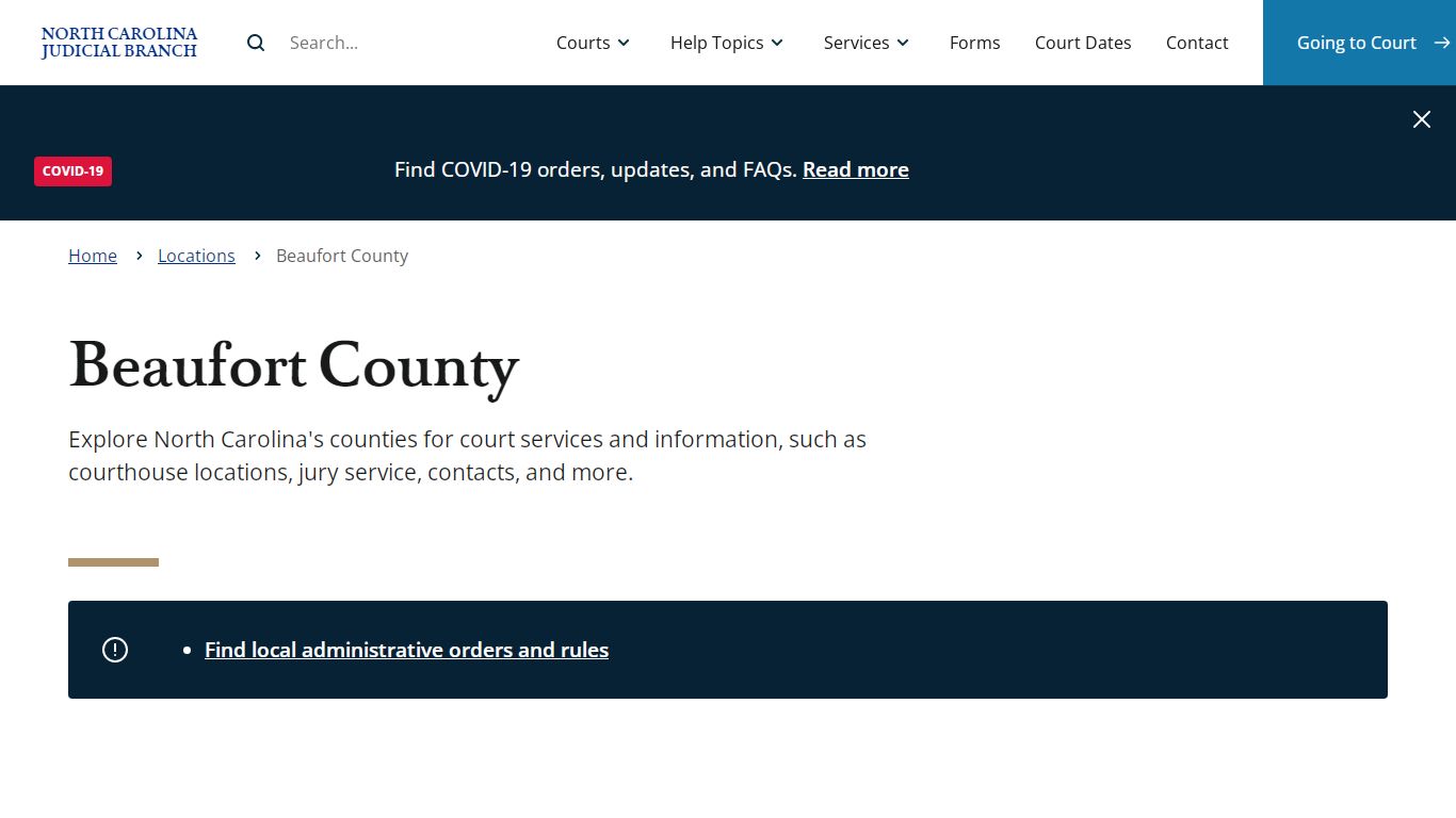 Beaufort County | North Carolina Judicial Branch - NCcourts